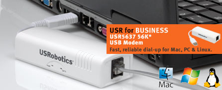 USR for Business: USR5637 Fast, reliable dial-up for Mac, PC & Linux