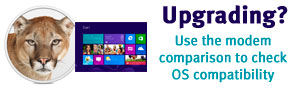 Upgrading your OS? Use the modem comparison to check OS compatibility