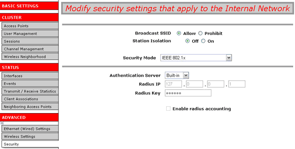 expand the Advanced tab and click Security