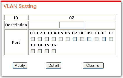 WUI VLAN Settting