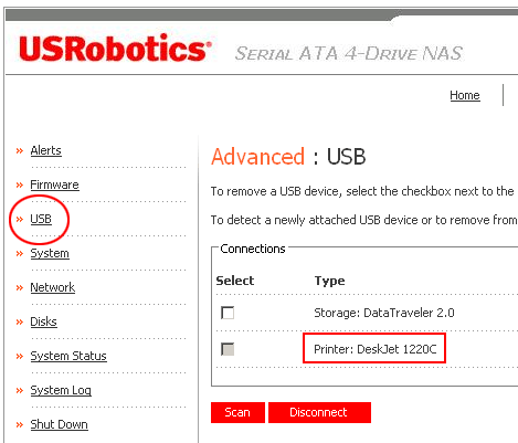 choose usb