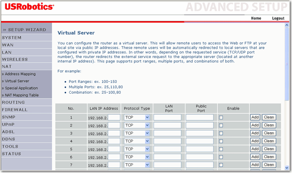 NAT, Virtueller Server