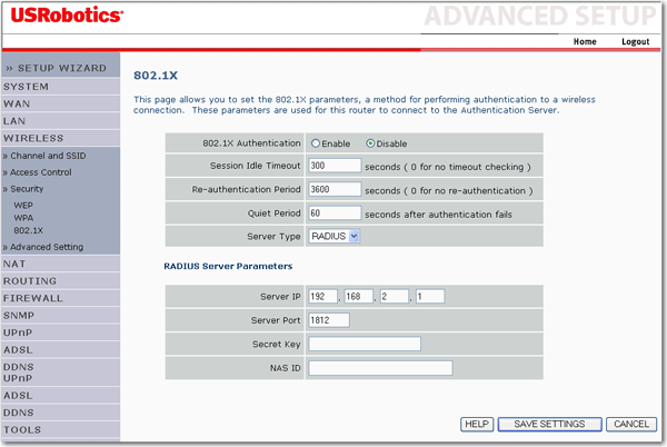 802.1x Encryption (802.1x titkosts)