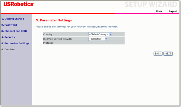 Parameter Settings (Paramter-belltsok)