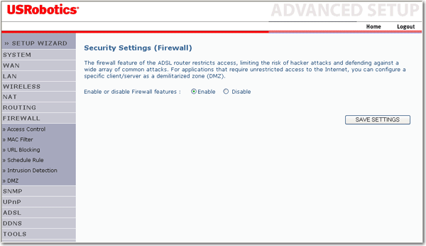 Enable Firewall (Wczanie zapory firewall)