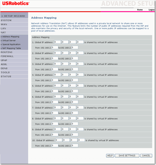 NAT Address Mapping