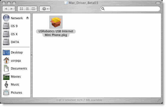 Folder containing USRobotics USB Internet Mini Phone download
