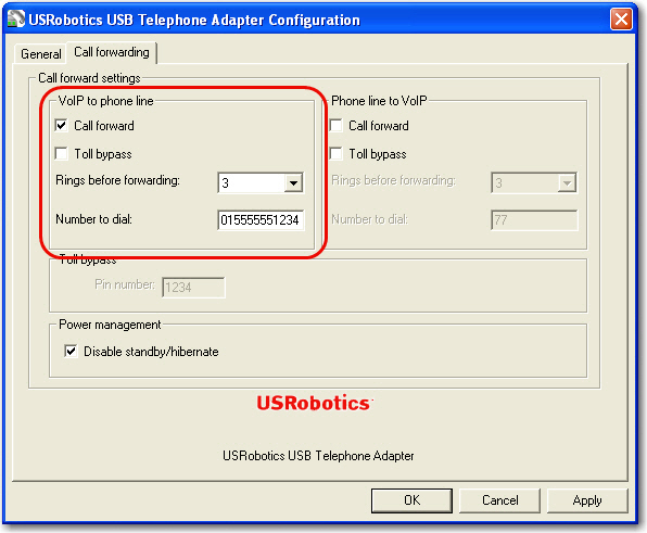 Skype to Phone Line - Call Forwarding Screen (Skype till telefonlinje - skrmen fr vidarebefordring av samtal)
