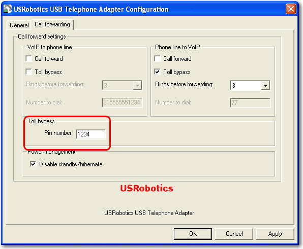 Phone Line to Skype - Toll Bypass Screen